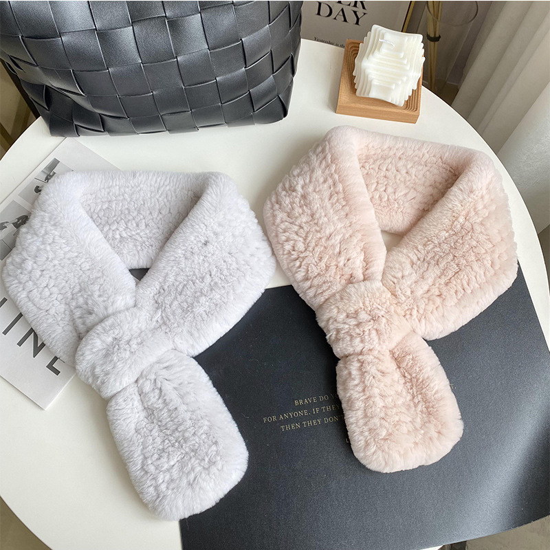 Rex Kaninchenfell Schal Für Damen Warm Winter Mode Accessoire_voghion.com