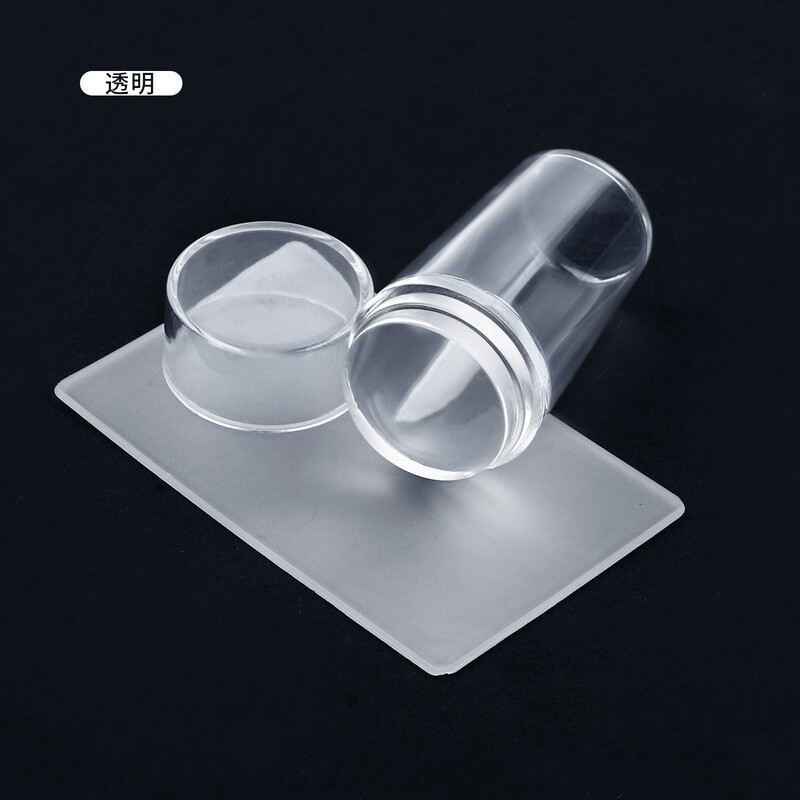 可擦拭美甲硅胶印章法式巨粘透明印花工具DIY美甲钢板图案转印章|undefined