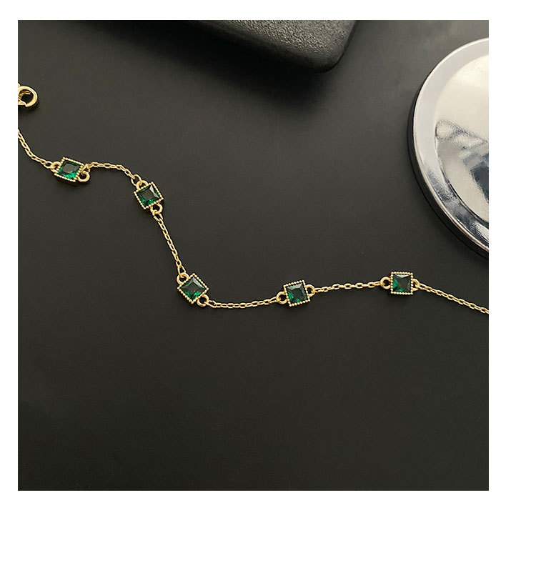 Fashion Geometric Titanium Steel Inlay Zircon Bracelets 1 Piece