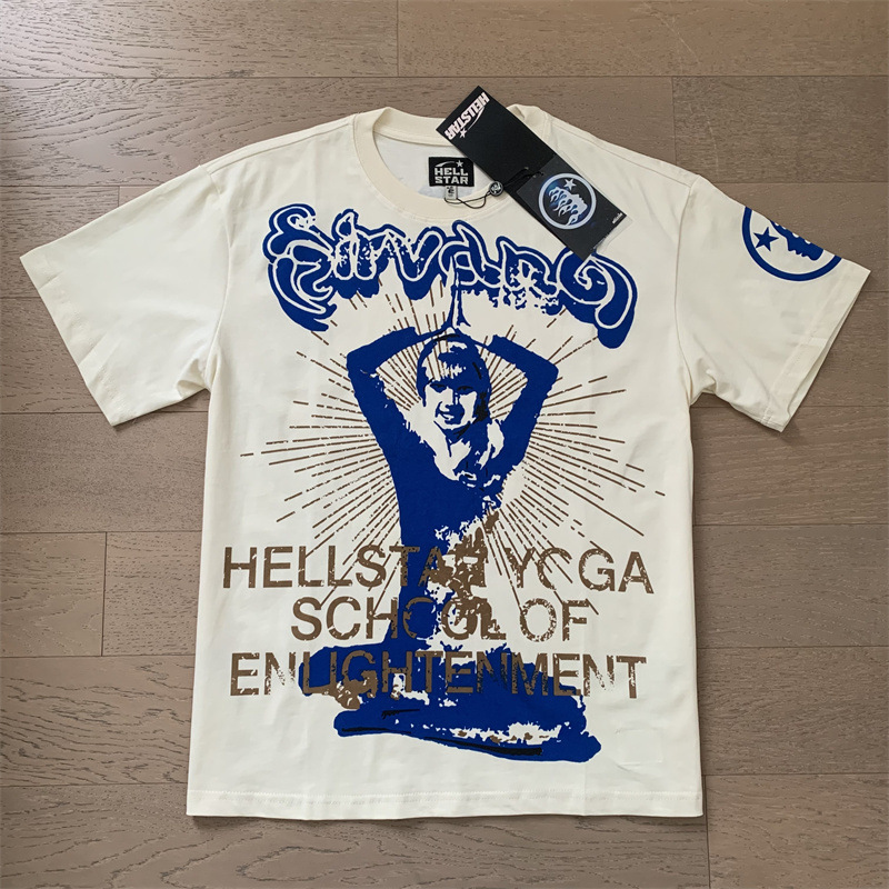 美潮地獄の星insと同じレトロなプリント上着男女のカジュアルなファッション綿の水洗い半袖tシャツ|undefined