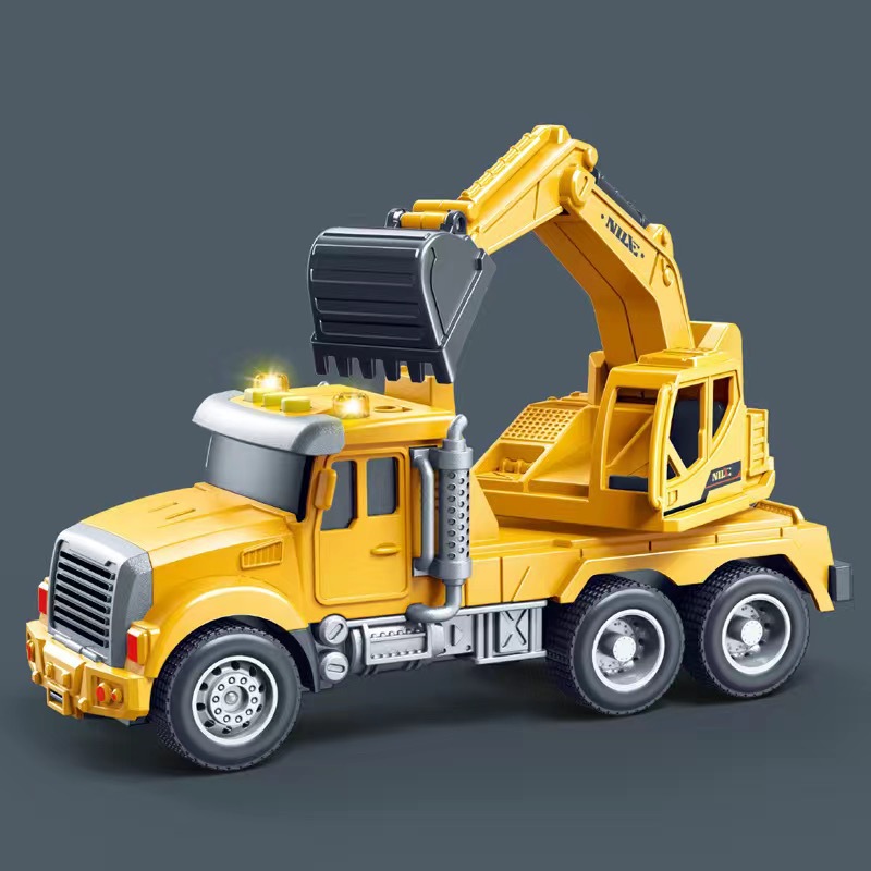 Coche inercial para niños, juguetes, iluminación, música, historia, modelo de máquina, vehículo de ingeniería, regalo de jardín de infantes, suministro directo transfronterizo