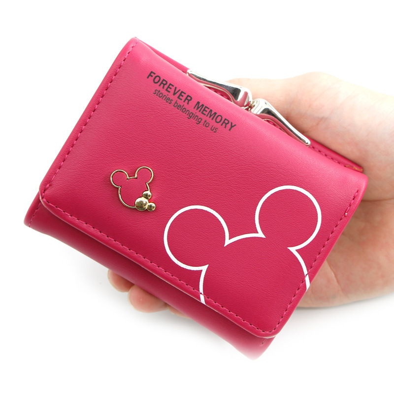 Short Women's Iron Clip Wallet Mickey Mouse Cute Clutch Iron Clip Short Bag Change Bank Card Wallet Short Women's Iron Clip Wallet Mickey Mouse Cute Clutch Iron Clip Short Bag Change Bank Card Wallet