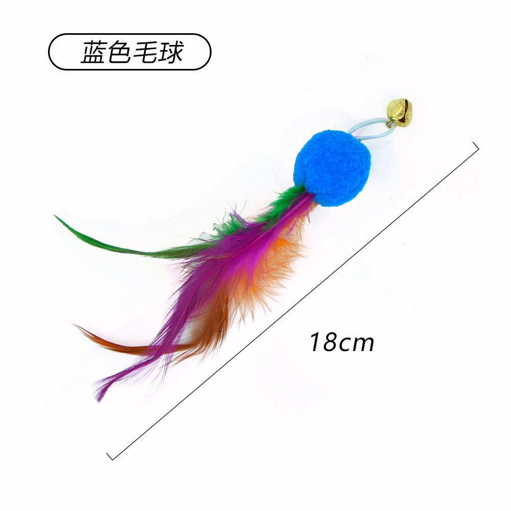 Resumen transfronterizo nueva mascota gato juguete gran pez volador cabeza de reemplazo divertido gato palo de juguete de felpa caña de pescar cabeza de reemplazo