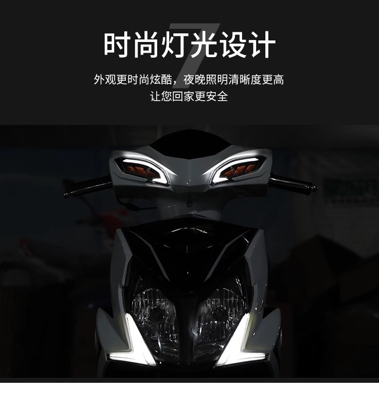 Cross-Border Foreign Trade Export Brand New 125C Two-Wheel Scooter Fuel-Saving Vehicle Shangling Second Generation Fuel Men and Women