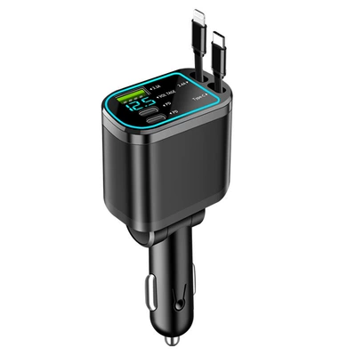 Charger, Super Fast Charging, Five-In-One – Mobil şarj cihazları - 70-off-stackable-m4-ambient-light-dual-type-c-stretch-cable-super-fast-charging-with-packaging