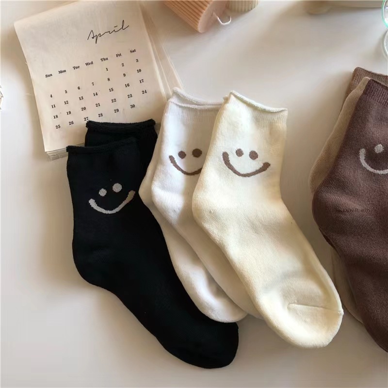 秋冬毛圈襪時尚保暖襪子女奶茶色系ins潮女襪百搭中筒襪