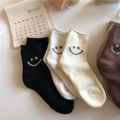 Fashionable warm crew socks for autumn and winter, stylish for girls, milk tea color series, Instagram trendy, versatile, knee-high socks