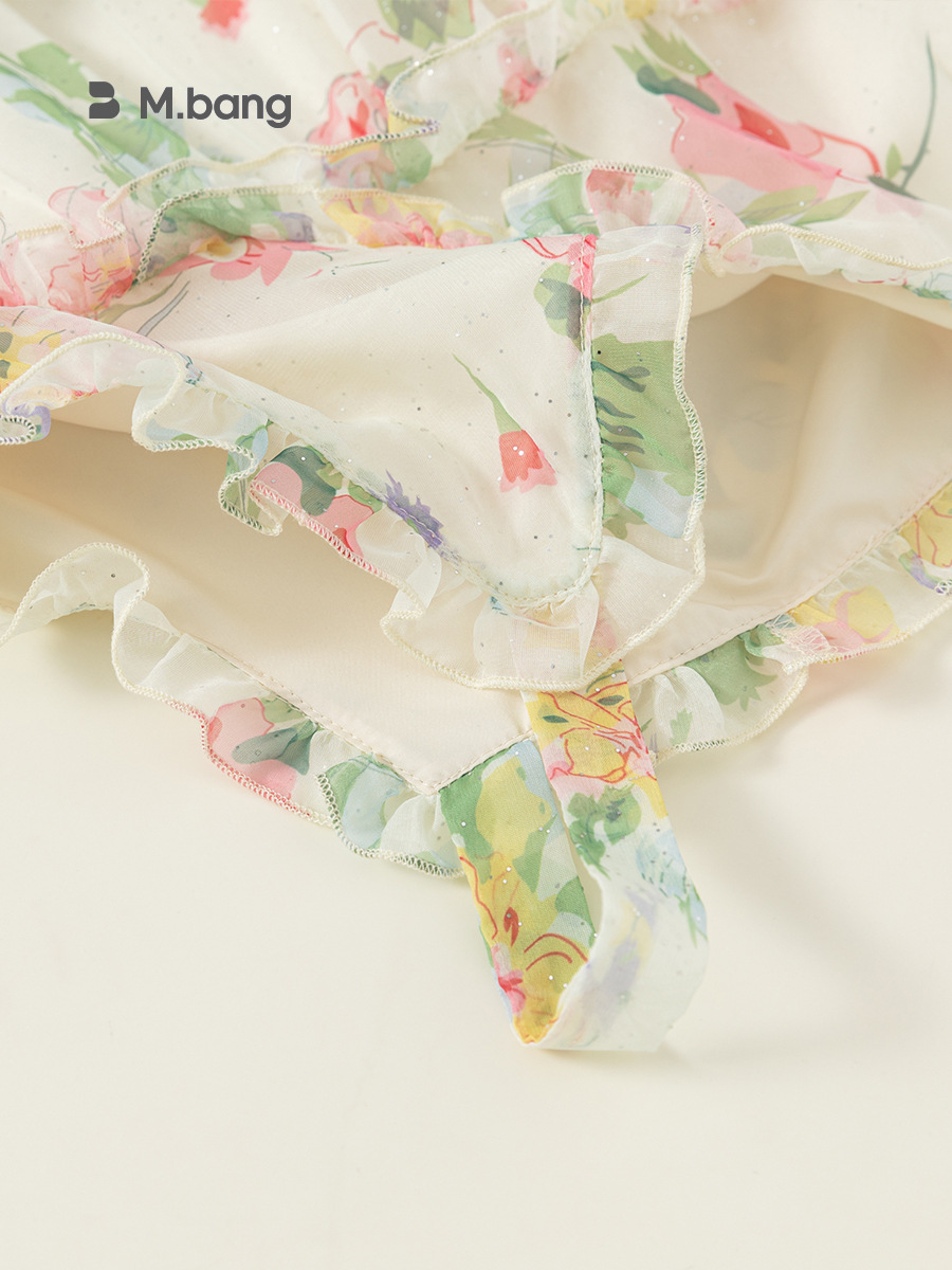 Yubao ropa infantil vestido de flores para niños dulce vestido de verano vestido de princesa de cabina vestido de bebé