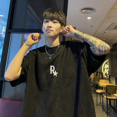 B53 Deerskin Velvet Short-Sleeve P22 Army Green Black Coffee White m to 3XL Online Image Simple Casual Versatile B53 Deerskin Velvet Short-Sleeve P22 Army Green Black Coffee White m to 3XL Online Image Simple Casual Versatile