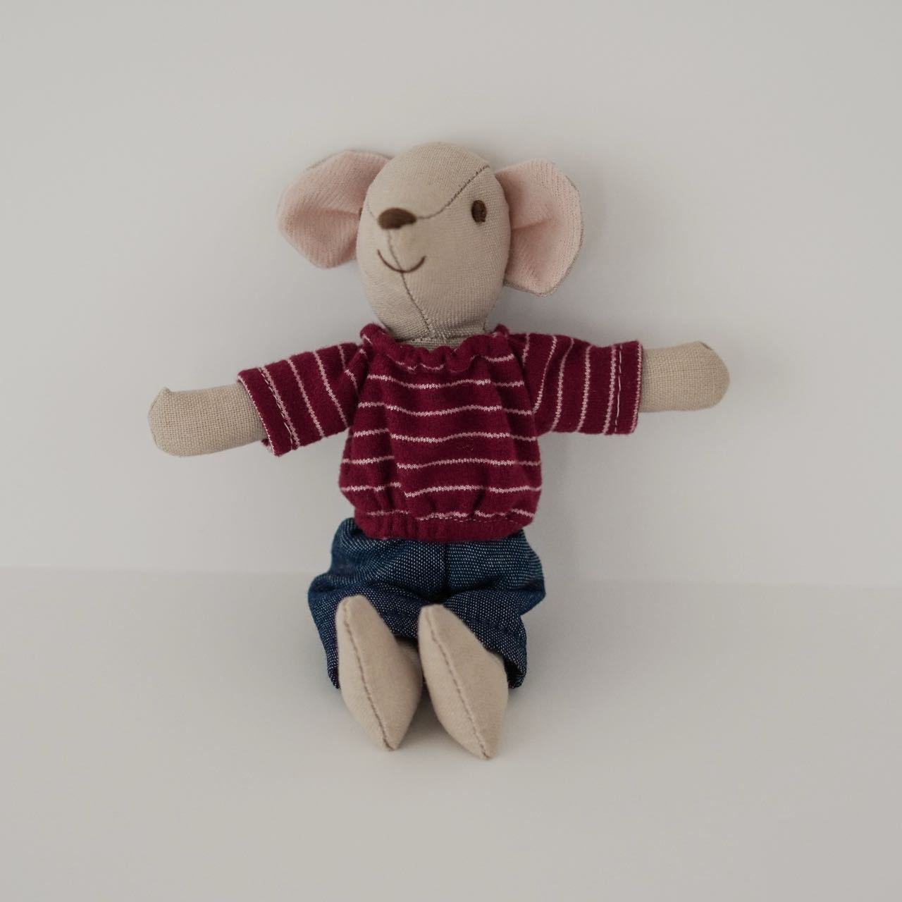 Pantalón vaquero rayas rojas 15cm