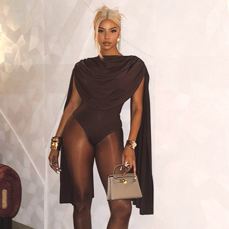 Q24Bs670 Amazon European and American Cross-Border 2025 Spring New Sexy Royal Sister Sleeveless Swing Collar Women's Jumpsuit