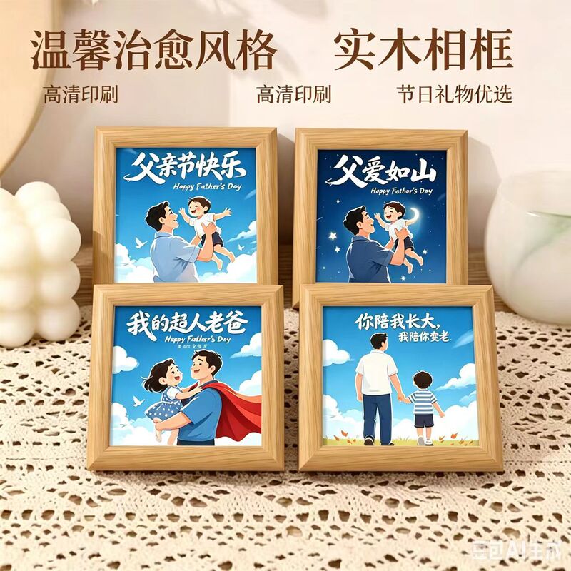 Father's Day Gift 12*12 Mini Photo Frame Creative Home Bedside Table Decoration Photo Frame Gift for Dad Father's Day Gift 12*12 Mini Photo Frame Creative Home Bedside Table Decoration Photo Frame Gift for Dad