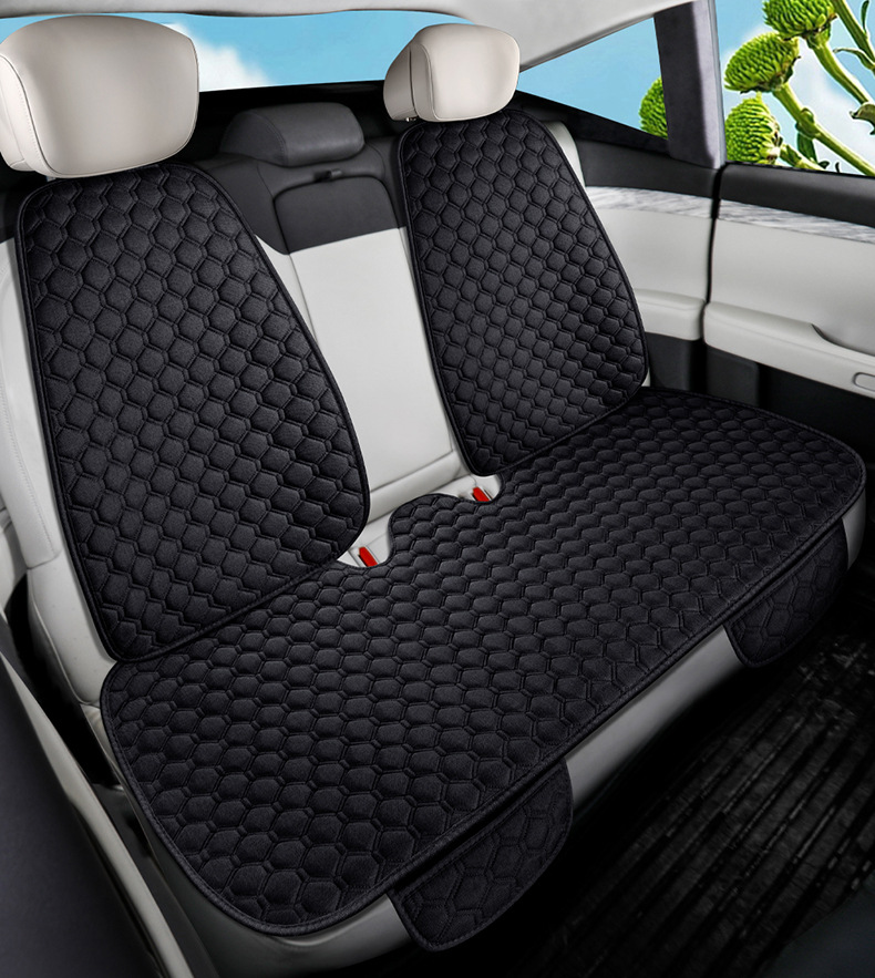 Cross-border direct supply of Temu car seat cushions, single-piece all-season seat cushions made of linen, linen seat cushions without bundles, wholesale for foreign trade