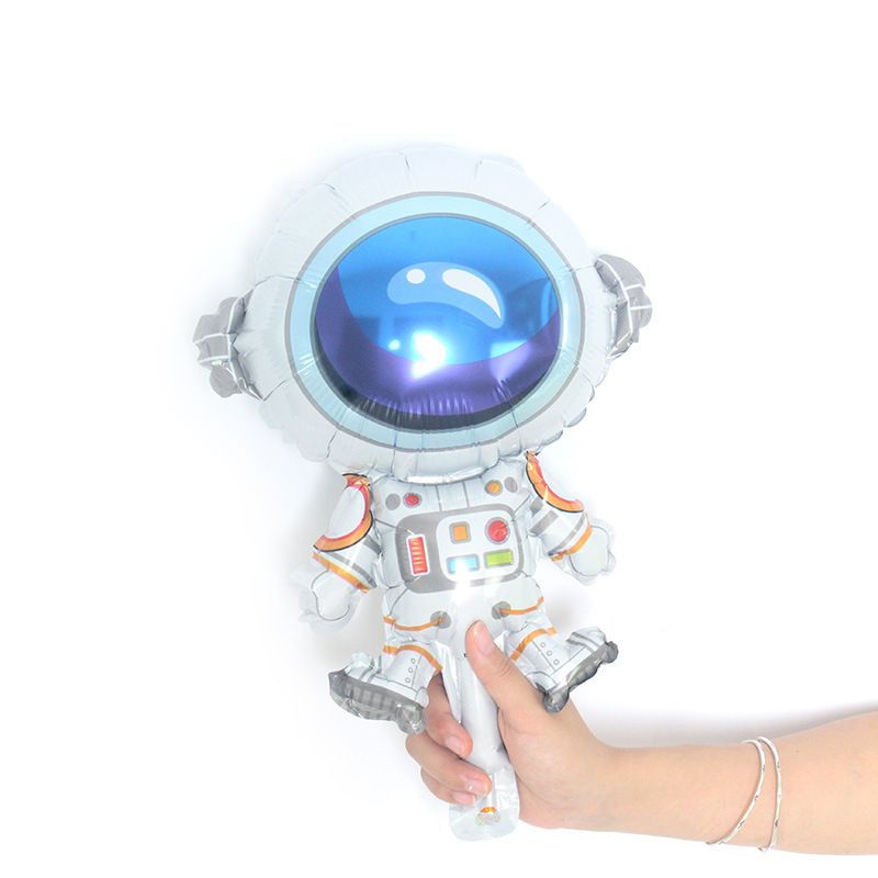 Serie espacial globo de película de aluminio cohete astronauta robot niño bebé cumpleaños fiesta decoración globo