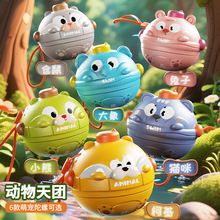 卡通动物陀螺儿童互动桌面游戏转转乐玩具幼儿园伴手礼摆地摊批发