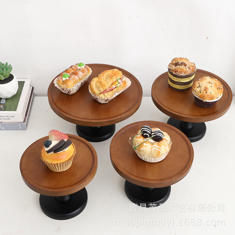 Wooden tall cake tray, bamboo round cake party display stand, high-end multifunctional accessory display tray Wooden tall cake tray, bamboo round cake party display stand, high-end multifunctional accessory display tray