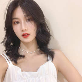 ins网红项链女夏季小众锁骨链珍珠简约项圈短款颈带脖链choker潮