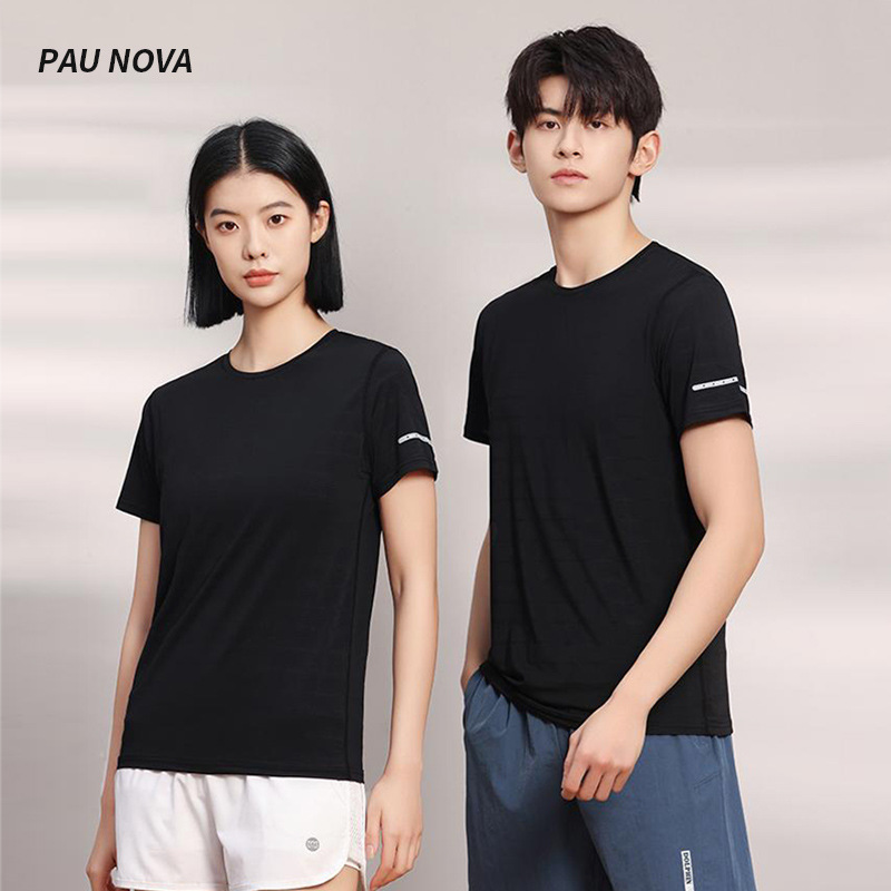 Summer New High-end Technology Ice Sense Quick-drying Round Neck T-shirt Custom logo Group Activity Running Clothes Printing logo