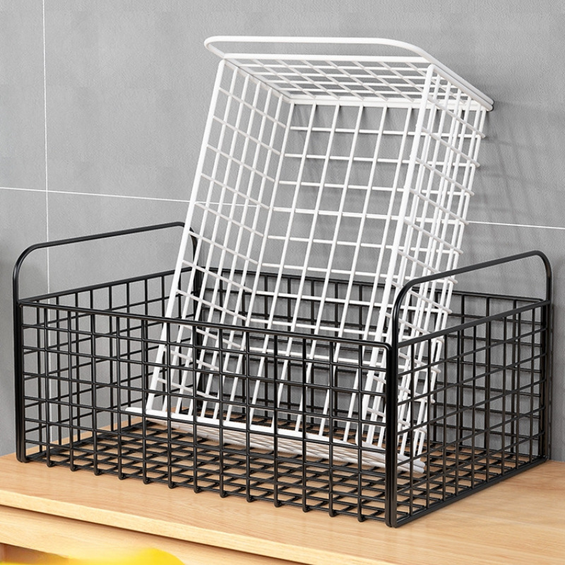 スナック雑物収納ボックス玩具整理バスケット家庭用鉄芸収納ボックスキッチンキャビネットバスケットテーブル|undefined