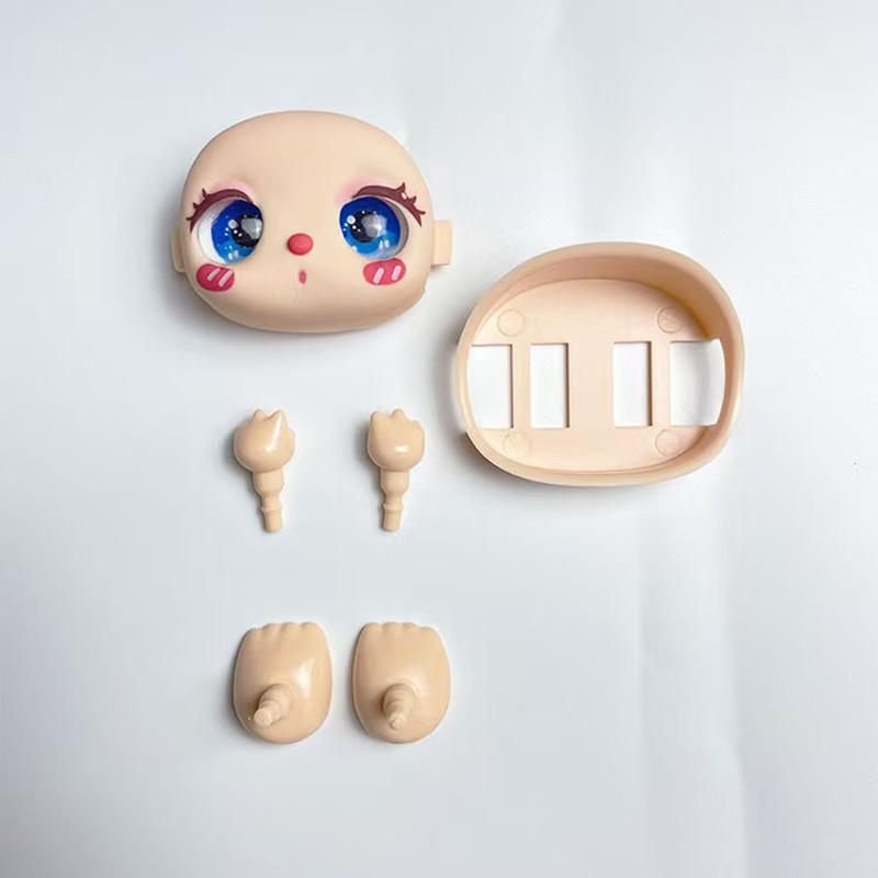 Nuevo tipo de muñeca de peluche encantadora cara accesorios de manos y pies Lila cuero cara accesorios de muñeca caja ciega muñeca mano de muñeca image 3