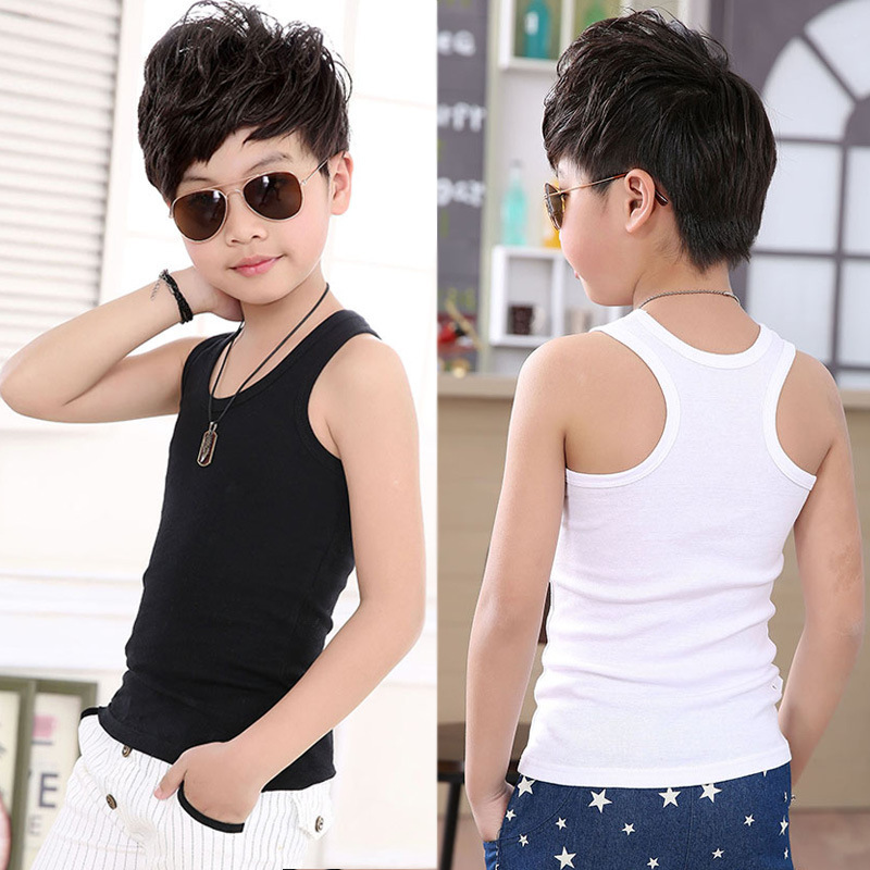Camiseta de algodón para niños en forma de I para niñas pequeña camisola para niños ropa interior para niñas de verano