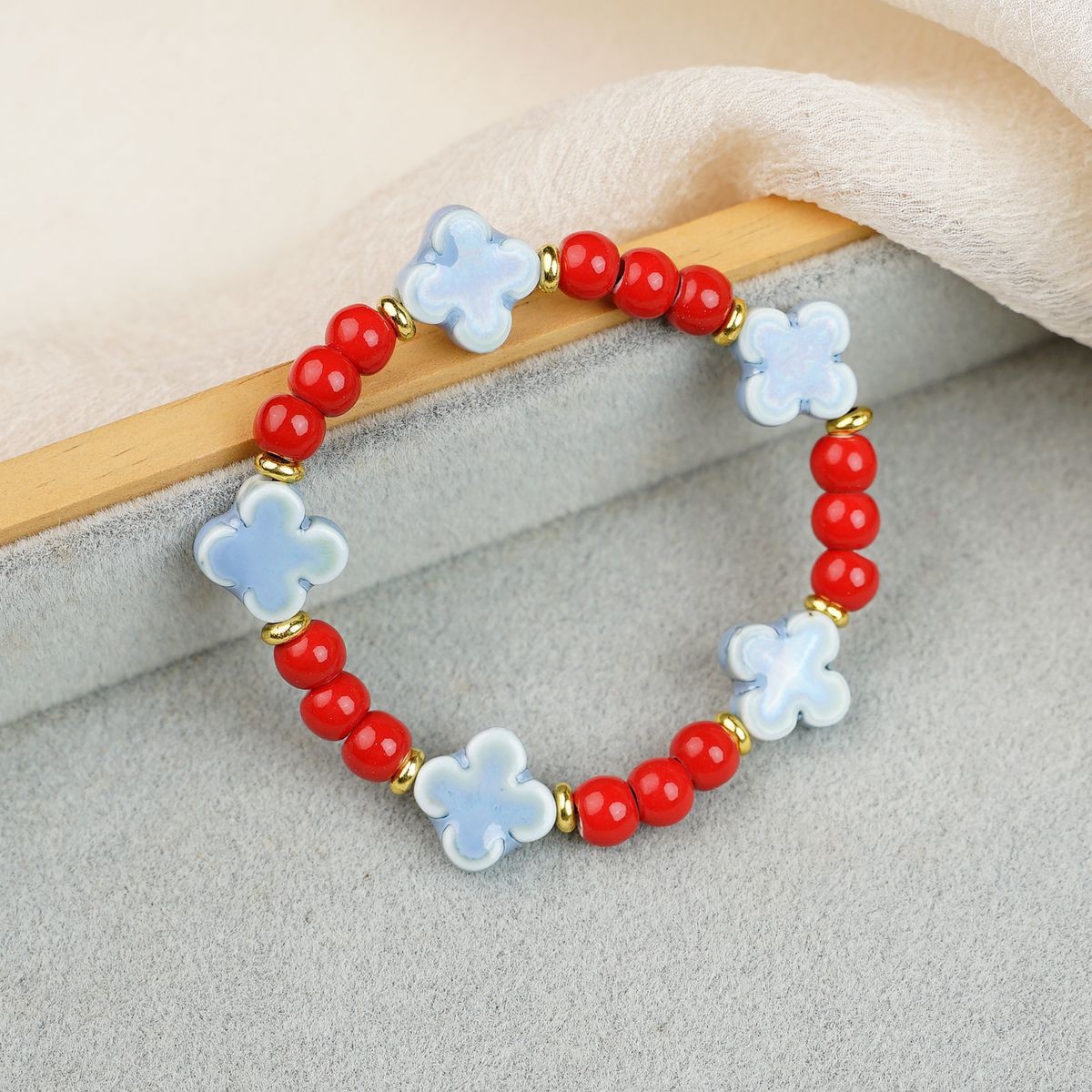 Jingdezhen pulsera de cerámica de verano mujer alta sensación galletas serie de gatos nicho diseño universal pulsera alta sensación
