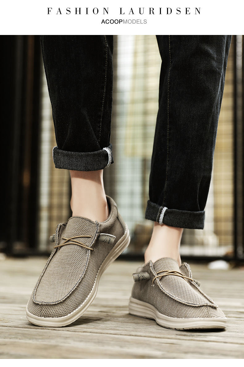 Extra Large Size Cross-border Fly-knit Casual Shoes For Men, Lightweight Slip-on Loafers, Flat Shoes, Men's Loafers In_vogvips.com