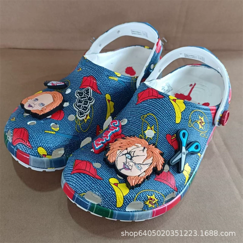Новые кроссовки Kajia Croc Cross Shoes Baotou Slippers Sandals Beach Shoes "Ghost Baby Resurrection" мужские и женские обувь на тему