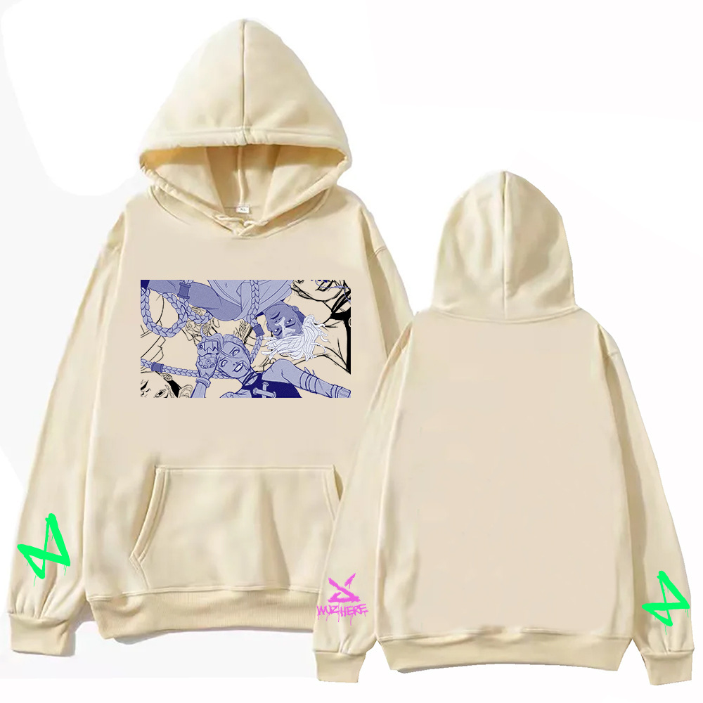 Arcane Ekko & Jinx Firelights Hoodie Harajuku Pullover Tops