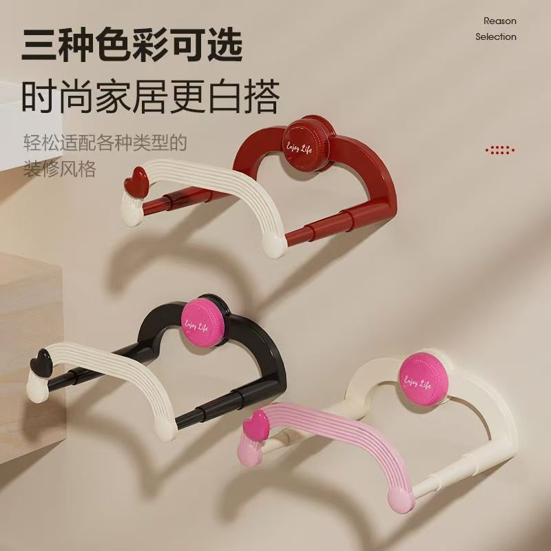 Cross-border cream-colored suction cup washbasin rack, no-drill wall-mounted, extendable washbasin shelf for bathroom storage