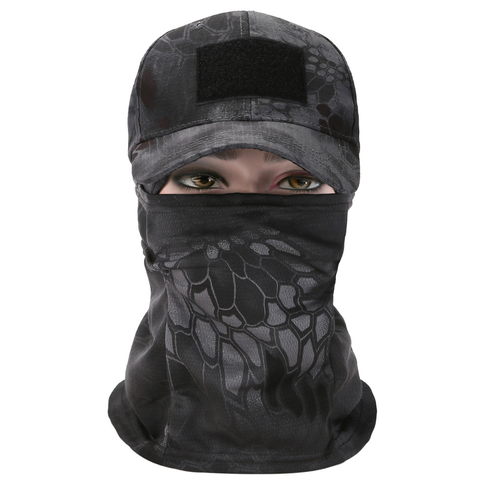 Gorra de béisbol, máscara, gorra de una pieza, deportes al aire libre, montañismo, camping, pesca, protector solar, gorras de cara completa, gorras tácticas