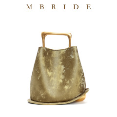 2024新款級感通勤水桶包個性手提包牛皮菜籃子肩斜挎女包廠家