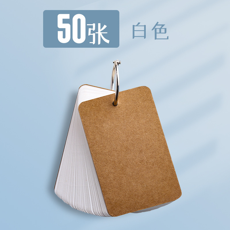 T palabras en blanco en inglés papel de tarjeta de bucle tipo cartón duro de color DiDi lindo mini libro de bolsillo