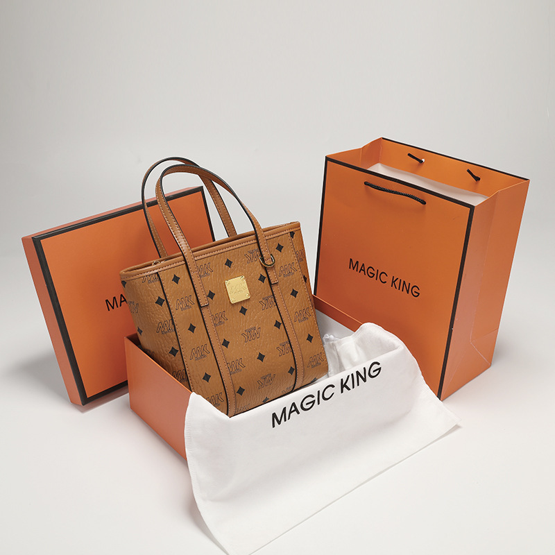 Magickingmk Vegetable Basket Bag Women's Bag Genuine Leather Tote Bag 2025 Trendy Single Shoulder Crossbody Small Bag Work Clothing