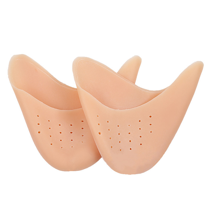 Silicone Toe Protector Half Insole, breathable perforated 10×7 cm, one-size