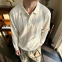 翻领肌理长袖男款t恤