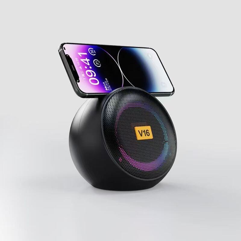 電子商取引ホットモデル V16 Bluetooth スピーカー屋外サイクリング RGB ナイトライト Bluetooth スピーカーカードギフトサブウーファー|undefined