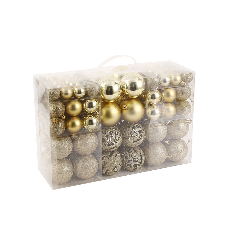 Bola de Navidad traje redondo barril caja cuadrada pintada 3cm4cm6cm decoración navideña bola colgante de Navidad bola decoración Navidad