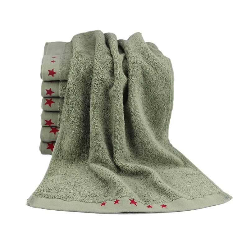 Military Green Towel Pure Cotton Wholesale Pure Cotton Fire Towel Housekeeping Military Training Summer Camp Student Face Towel Customization Military Green Towel Pure Cotton Wholesale Pure Cotton Fire Towel Housekeeping Military Training Summer Camp Student Face Towel Customization