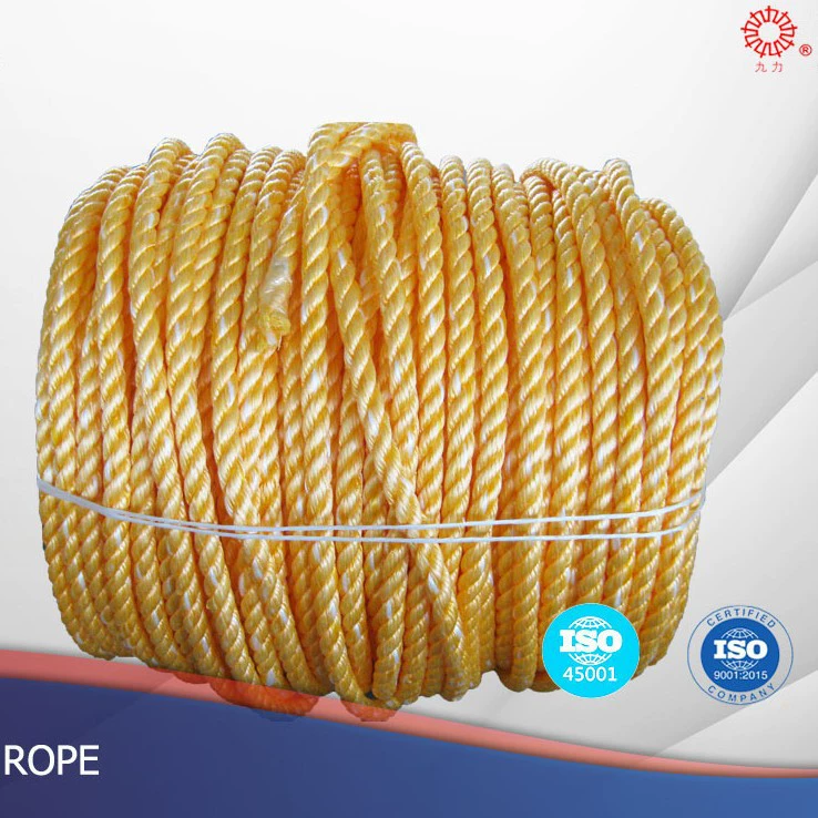 Трехжильный трос, веревка из химического волокна, обвязочная веревка, полипропилен, полипропиленовая веревка, полипропиленовая веревка