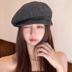 日系复古云朵贝雷帽子女气质显脸小百搭八角鸭舌帽春秋艺术画家帽