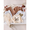跨境Long Sleeve Heart Print Sweatshirt And Pants Set Knitted|ru