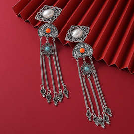 民族风合金发夹流苏发夹发簪女新中式高级感发饰头饰蒙古藏族鸭嘴