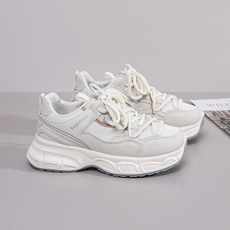 Papá zapatos mujer 2024 otoño nuevo estilo ins versión coreana de todos los partidos zapatos deportivos casuales de plataforma para mujer