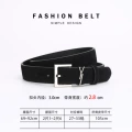 Silver buckle black