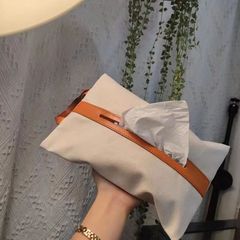 高檔時尚拼色台式掛式皮革材質車載家居衛生間多功能抽紙盒