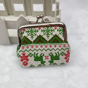 Retro Ethnic Style Printed Creative Women's Coin Purse Student Buckle Coin Bag Coin Cosmetics Bag