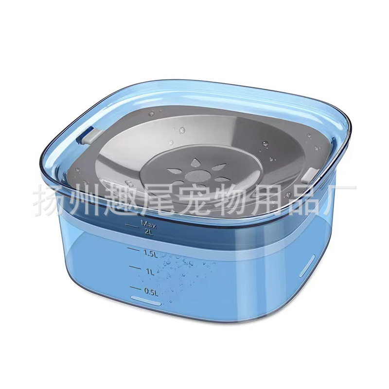 Amazon Venta caliente de gran capacidad transparente PET tazón de agua no mojado boca gato perro tazón de agua mascota flotante tazón vajilla
