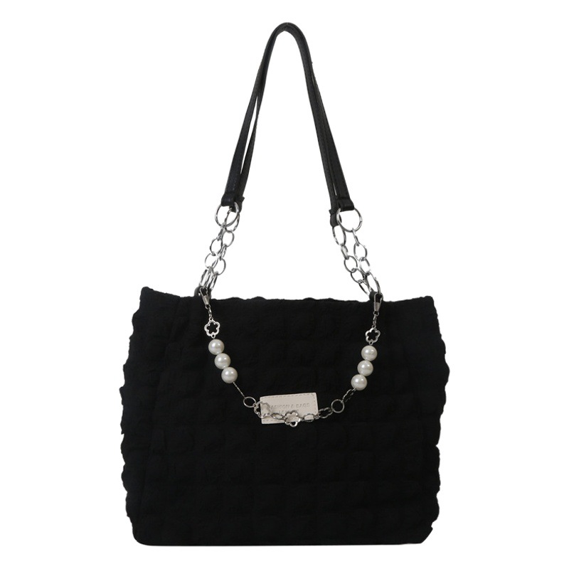 Suave moda simple plisado bolso de hombro para las mujeres 2023 verano nuevo estilo occidental bolsa de las axilas bolso de mano de cercanías moda