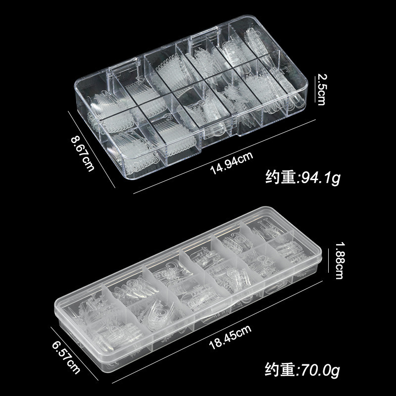 ネイル瑠璃甲透明台形長先凹凸3d水晶瑠璃甲偽爪片箱入りクロスボーダー専用|undefined